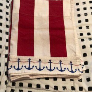 Vintage canopy awning stripped nautical valance panel unbranded